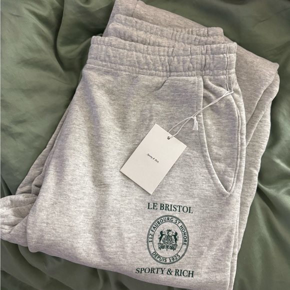 Sporty & Rich Heather Gray Joggers - Picture 1 of 2